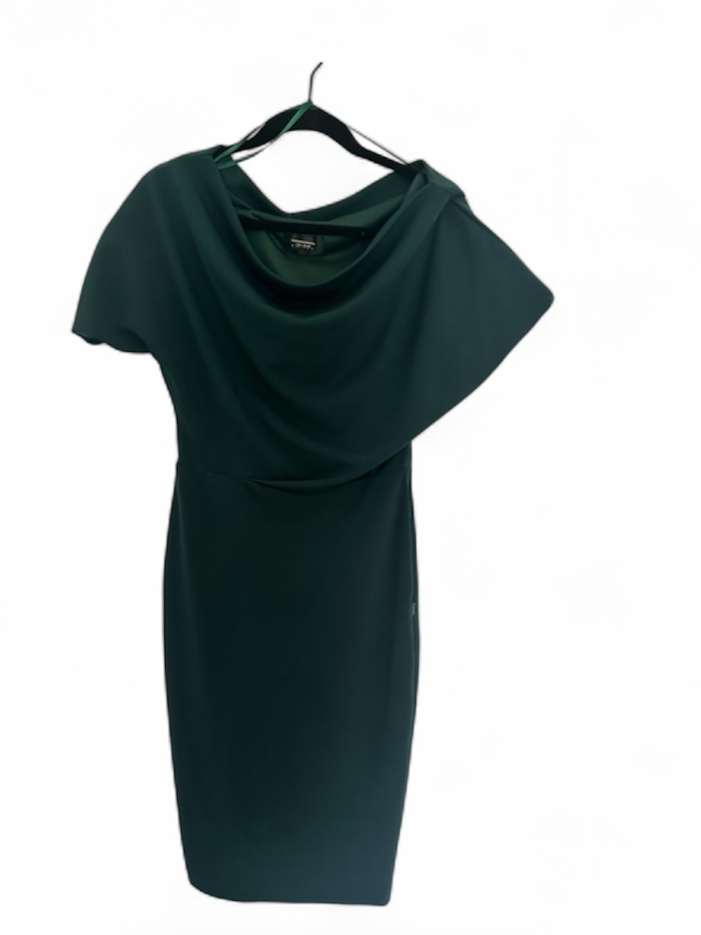 Emerald Draped Sheath Dress
